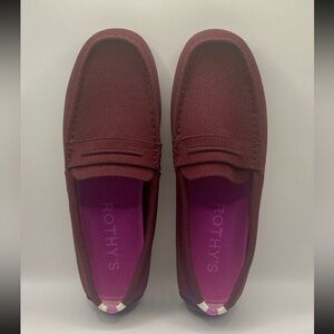 Rothy’s The Driver Burgundy Loafers Size 9.5
